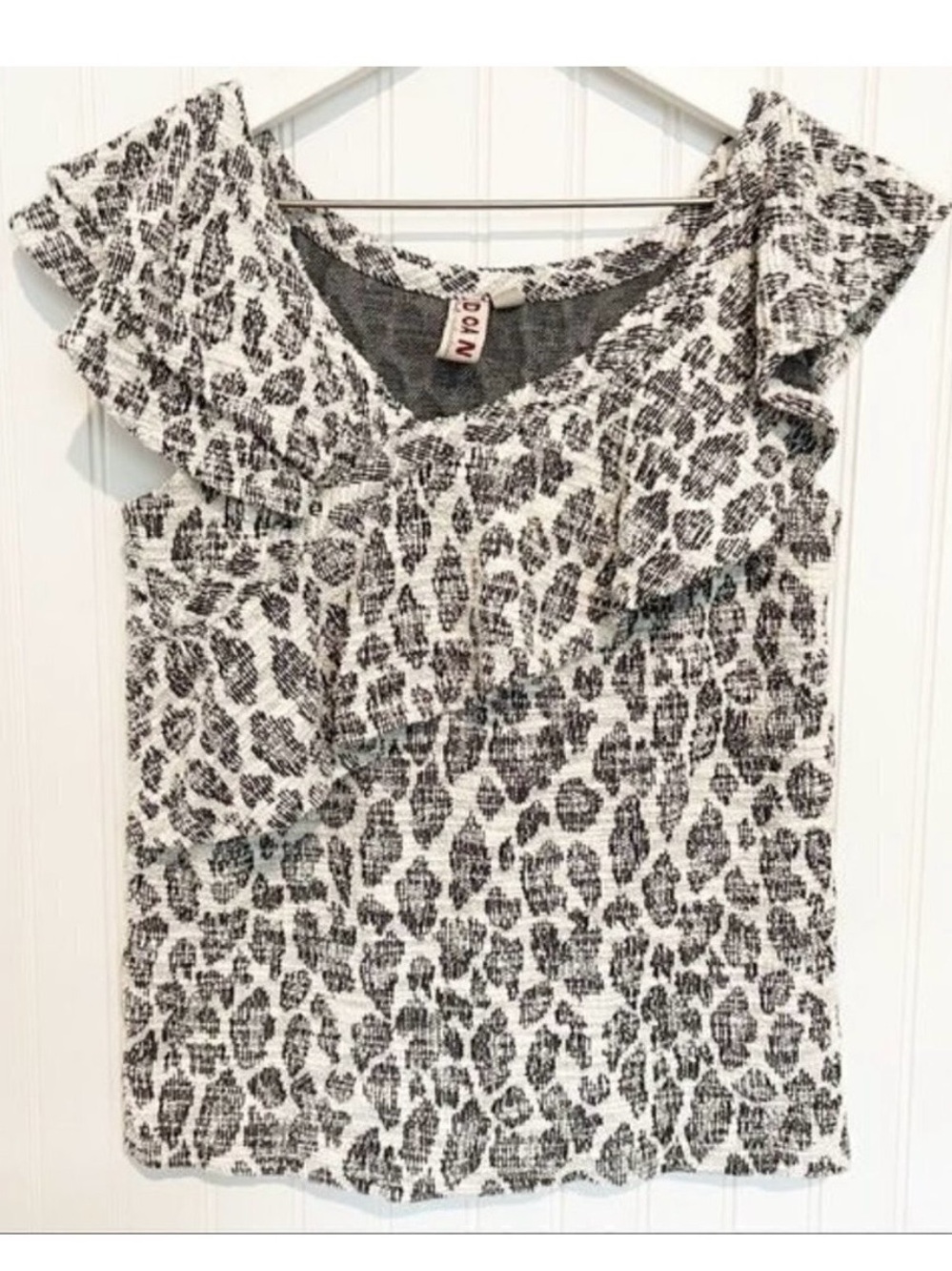 Anthropologie Dolan Savannah Leopard Blouse Small Animal Print Boho Chic Casual